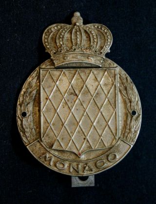 Monaco Grille Badge License Plate Topper Bumper Topper Accessory Emblem Crown