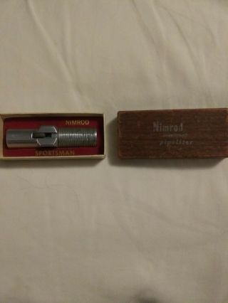 Vintage Nimrod Pipe Lighter Sportsman Aluminum Liter Box Pipeliter Usa
