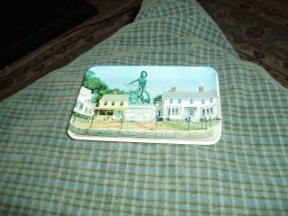 Vintage Boston They That Go Down To The Sea In Ships Plastic Souvenir Tray Italy