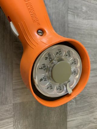 Automatic Electric GTE Lineman Butt Set w/Rotary Dial and Line Wire - Orange 5