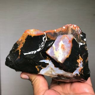 Aaa Top Quality Sardonyx Black And Red Onyx Jasper Rough 2.  5 Lbs From India