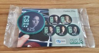 Csi Definitive Series 3 $25 Sara Sidle Casino Chip And Card 193/500 Rare