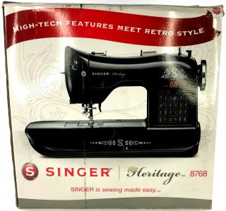 Singer Heritage 8768 Sewing Machine 1 Touch 24 Stitch Auto Thread - Open Box