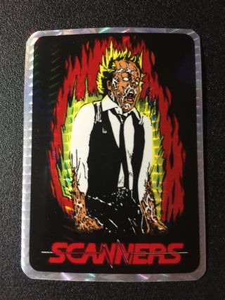 Vintage Scanners Horror Movie Prism Vending Machine Sticker 1980 