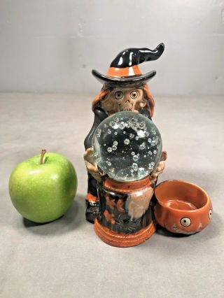 Yankee Candle Boney Bunch Led Light Up Witch Halloween Rare Tea Light Holder
