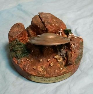 The Roswell Incident 50th Anniversary Commemorative Shadowbox Diorama Sculpture