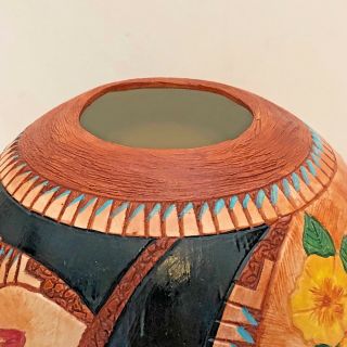Handmade Ceramic Etched Ball Hummingbird Dragonfly Pottery By Gina Arrighetti 6