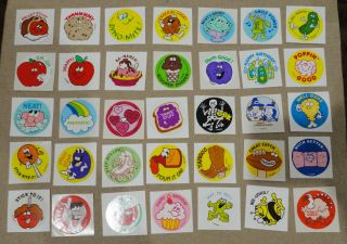 Vintage Trend Glossy Assorted Scratch Sniff Stickers Set Of 35