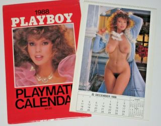 Vintage Old Playboy Wall Calendar - 1988 With Sleeve