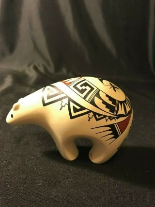 Vintage Modern Native American Pueblo Pottery Bear Fetish