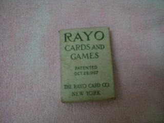VERY RARE VINTAGE RAYO PLAYING CARDS 1907 COMPLETE INSTRUCTIONS TO PLAY 3