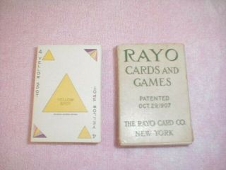 VERY RARE VINTAGE RAYO PLAYING CARDS 1907 COMPLETE INSTRUCTIONS TO PLAY 4