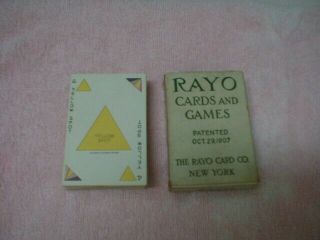 VERY RARE VINTAGE RAYO PLAYING CARDS 1907 COMPLETE INSTRUCTIONS TO PLAY 8