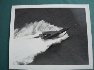 Vintage Photo Us Navy F2y Sea Dart Sea Plane Fighter Jet.  Only 5 Were Produced.