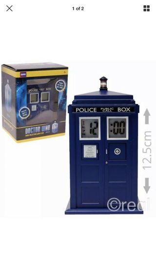 Doctor Who Tardis Sound Projection Time With Snooze Alarm Clock - Time & Date