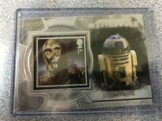 2018 Topps Star Wars Masterwork R2 - D2 C - 3po Authentic Postage Stamp 35/200