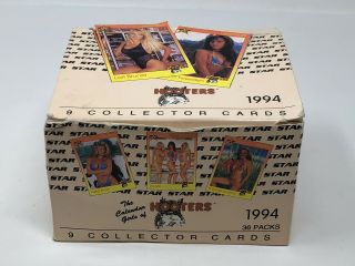 Vintage 1994 Hooters Collectible Trading Cards Boca Raton 34 Packs 5