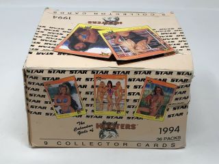 Vintage 1994 Hooters Collectible Trading Cards Boca Raton 34 Packs 7