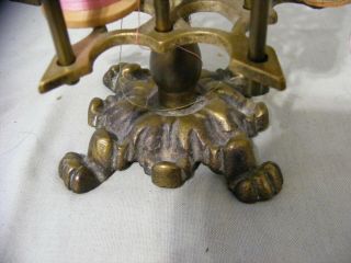 Antique Brass Thread Spool Holder For 24 Spools with Pin Cushion Holder 4
