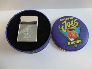 1994 Smokin’ Joes Racing Zippo Lighter Unfired In Tin U.  S.