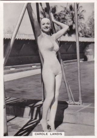 Carol Landis - Ardath Hollywood Movie Star Pin - Up/cheesecake 1938 Cigaret Card