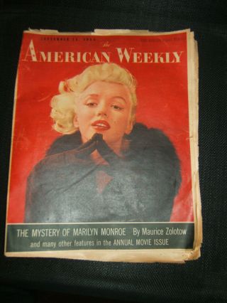 Vint American Weekly - Sept 25,  1955 Newspaper Issue - The Mystery Of Marilyn Monroe