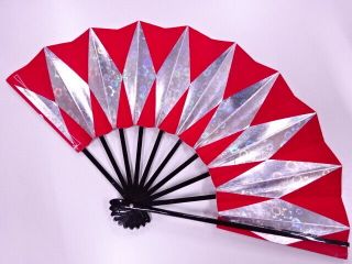 4300205: Japanese Kimono / Antique Maiougi (folding Fan For Dance) / Flower & Rh
