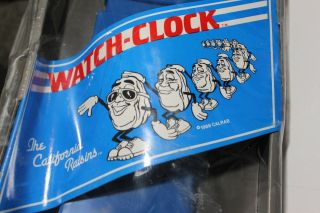 California Raisins Giant Blue Wristwatch Wall Clock - Vintage in orginal package 4