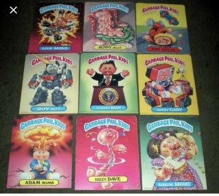 Set Of 4 Vintage 1985 Topps Garbage Pail Kids 2 Pocket School Folders 1 - 4 (ao)