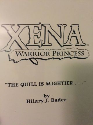 XENA: WARRIOR PRINCESS TV Script Season 3 Episode 10 6