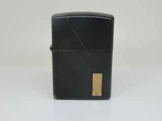 Vintage 1997 September Black Matte Zippo Lighter With Brass Engraving Square