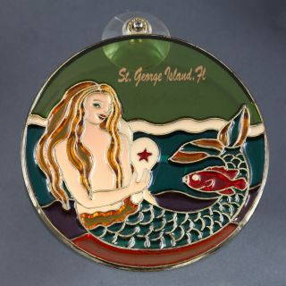 Vintage Florida Mermaid Suncatcher Usa Souvenir Collectible St.  George Island