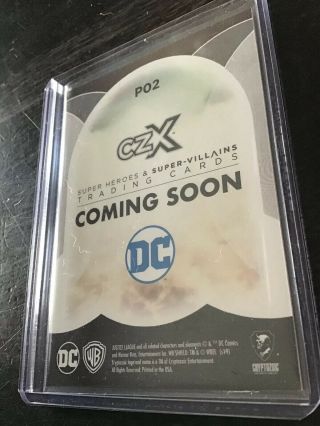 2019 CRYPTOZOIC CZX HEROES VILLAINS DC HENRY CAVILL AS SUPERMAN PROMO CARD P2 2