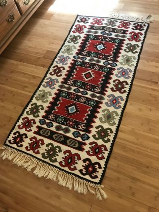 Navajo Style Rug.  Floor Runner Mulit - Color.  62” Long.  Great Shape