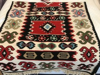Navajo Style Rug.  Floor Runner Mulit - color.  62” Long.  Great Shape 2