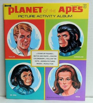 Vintage Planet Of The Apes Picture Activity Album Book By Artcraft 1974 Nos