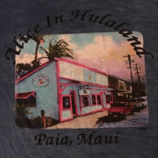 Cool Alice In Hulaland T Shirt - Maui Hawaii Souvenir - Burnout Design - (s)
