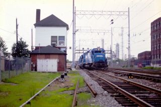 35mm Kodachrome Railroad Slide - Cr Conrail 6335 Hook Tower.  Mrcs Hk,  Pa 6 - 15 - 85