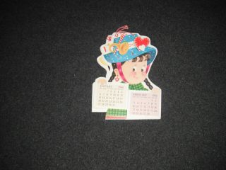 1963 Susie Q Calendar Little Girl With Pigtails Norcross York 25n5628