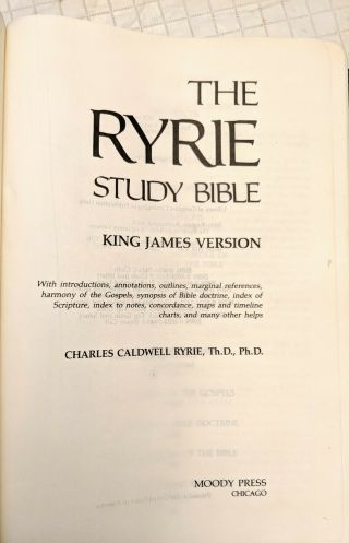 The Ryrie Study Bible KJV Leather bound,  1978 4