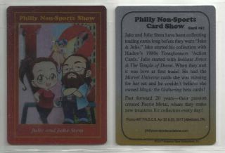 2017 Philly Non - Sport Show Metal " Promo Card " Jake And Julie 97 (faerie Metal)