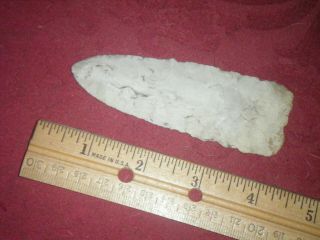 4 1/2 In.  Authentic Arrowhead,  Paleo Spear Point From Missouri
