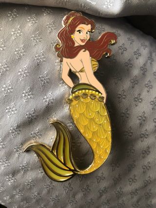 Disney Beauty And The Beast Belle Mermaid Fantasy Pin Le75