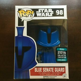 Funko Pop Star Wars 98 Blue Senate Guard 2016 Galactic Convention Disney Lmtd Ed