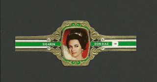 Yvonne Decarlo Actress The Munsters Tv Series Scarce Vintage Cigar Band