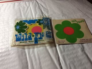 Vintage 1970’s Fleer Wild Flower Stickers,  Hippie Fun One Rare