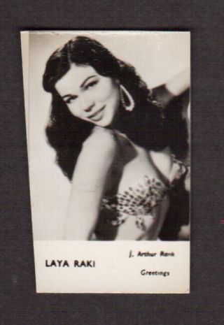 Laya Raki Vintage 1960 Movie Film Star British Fpf Card