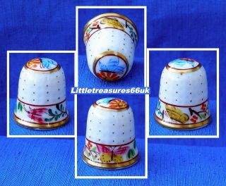 Herend H/p China Thimble.  Butterflies