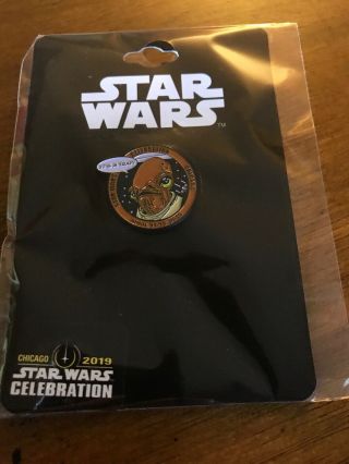 Star Wars Celebration Chicago 2019 Swcc Admiral Ackbar Pin Only 500 Made