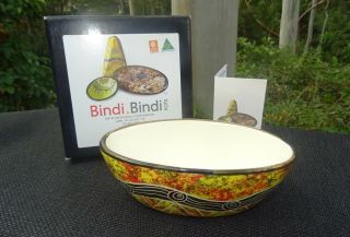 Bindi Bindi Pots Australian Pottery Aboriginal Dot Art Painting Signed Bowl Vase